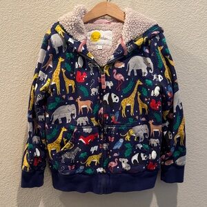 Mini Boden Kids' Animal Safari Hoodie - Navy 100% Cotton